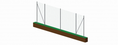 Venkovní oplocení s ochrannou sítí výška od 4,5 m do 6m, délka 18m