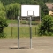 Basketbalová konstrukce dvousloupová pevná, vysazení 1,2 m, deska 105 x 180 cm